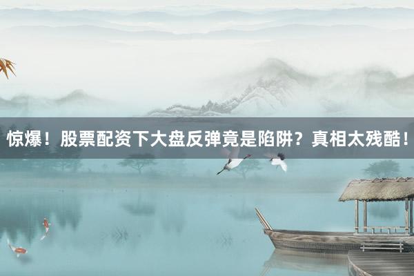 惊爆！股票配资下大盘反弹竟是陷阱？真相太残酷！