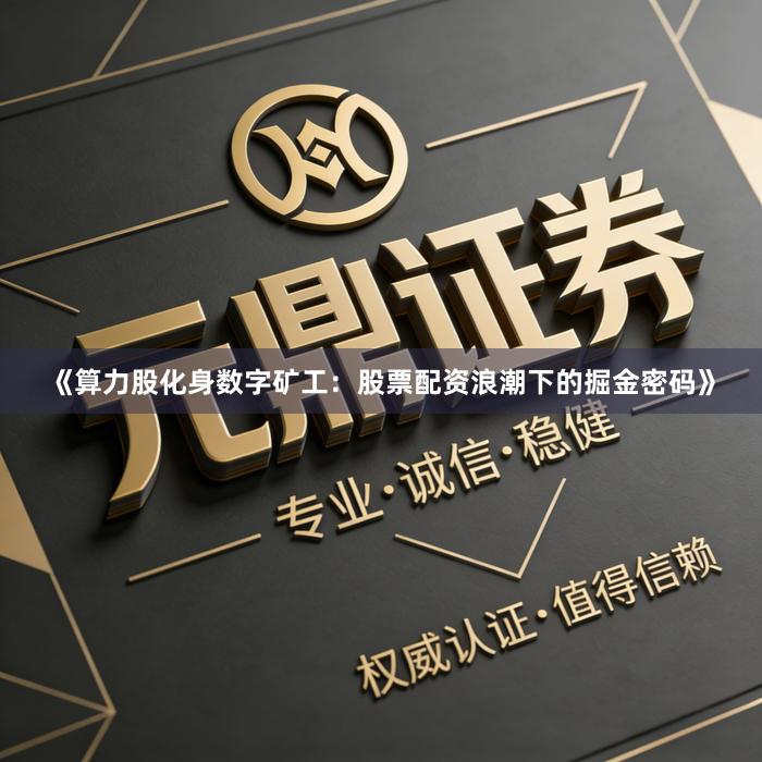 《算力股化身数字矿工：股票配资浪潮下的掘金密码》