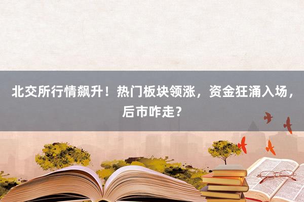 北交所行情飙升！热门板块领涨，资金狂涌入场，后市咋走？
