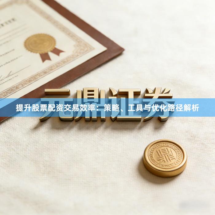 提升股票配资交易效率：策略、工具与优化路径解析