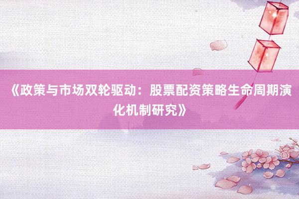 《政策与市场双轮驱动：股票配资策略生命周期演化机制研究》