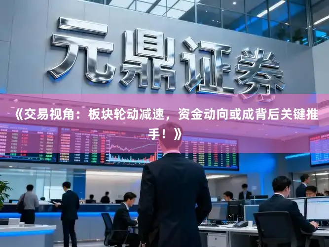 《交易视角：板块轮动减速，资金动向或成背后关键推手！》